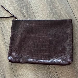 Banana Republic clutch genuine leather/ suede